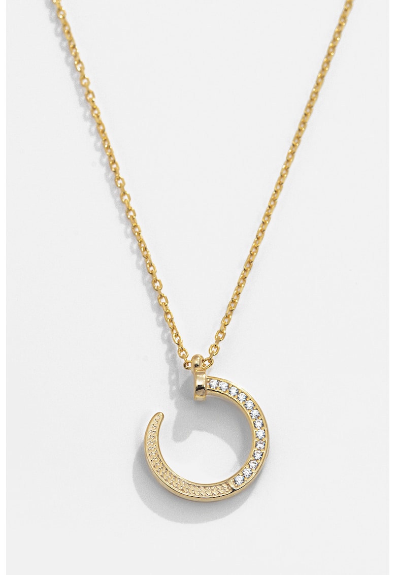 Colier din argint veritabil cu pandantiv cu semiluna