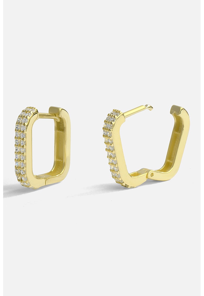 Cercei rotunzi discreti din argint