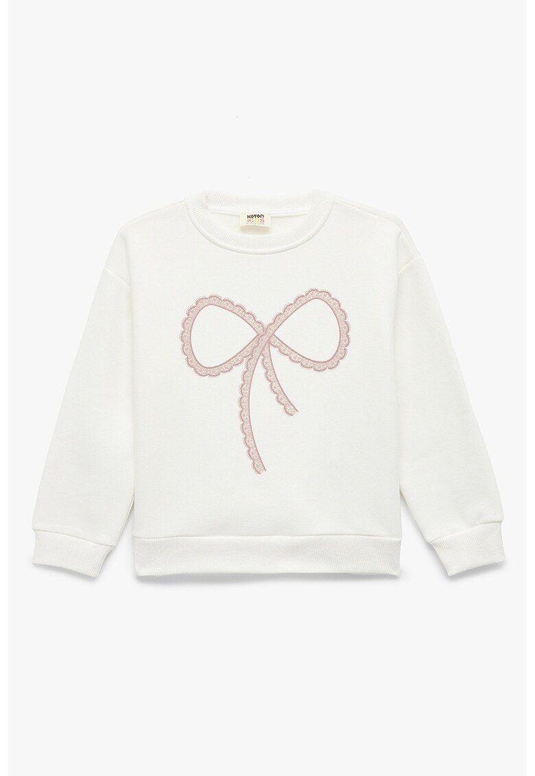 Bluza de trening regular-fit cu design - Alb