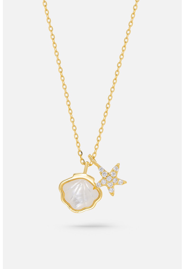 Colier din argint veritabil cu pandantive