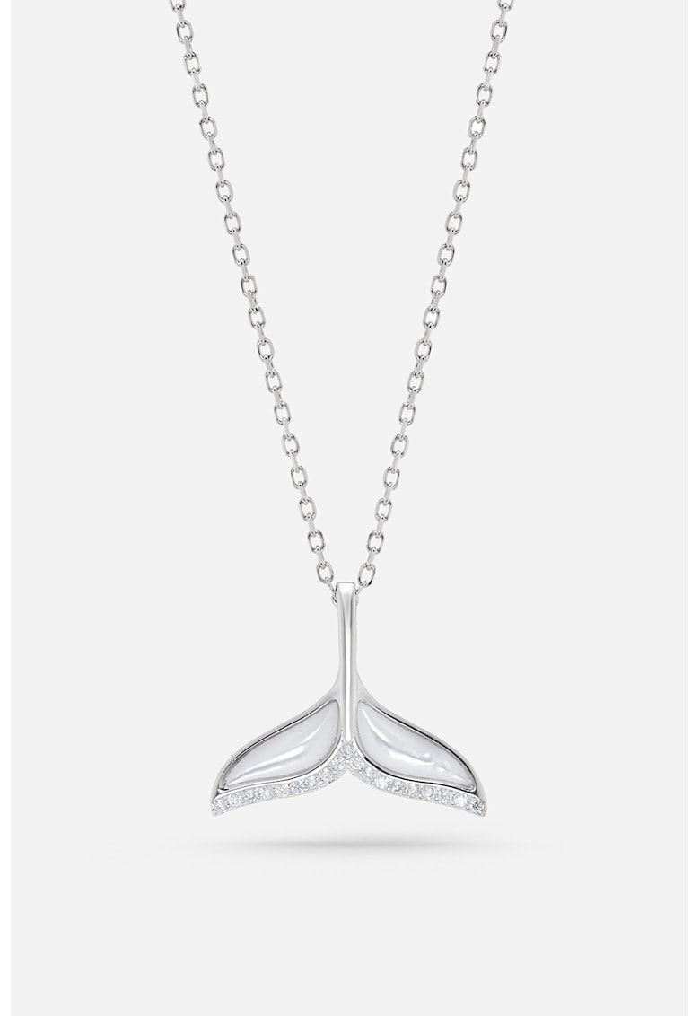 Colier din argint veritabil cu pandantiv coada de peste