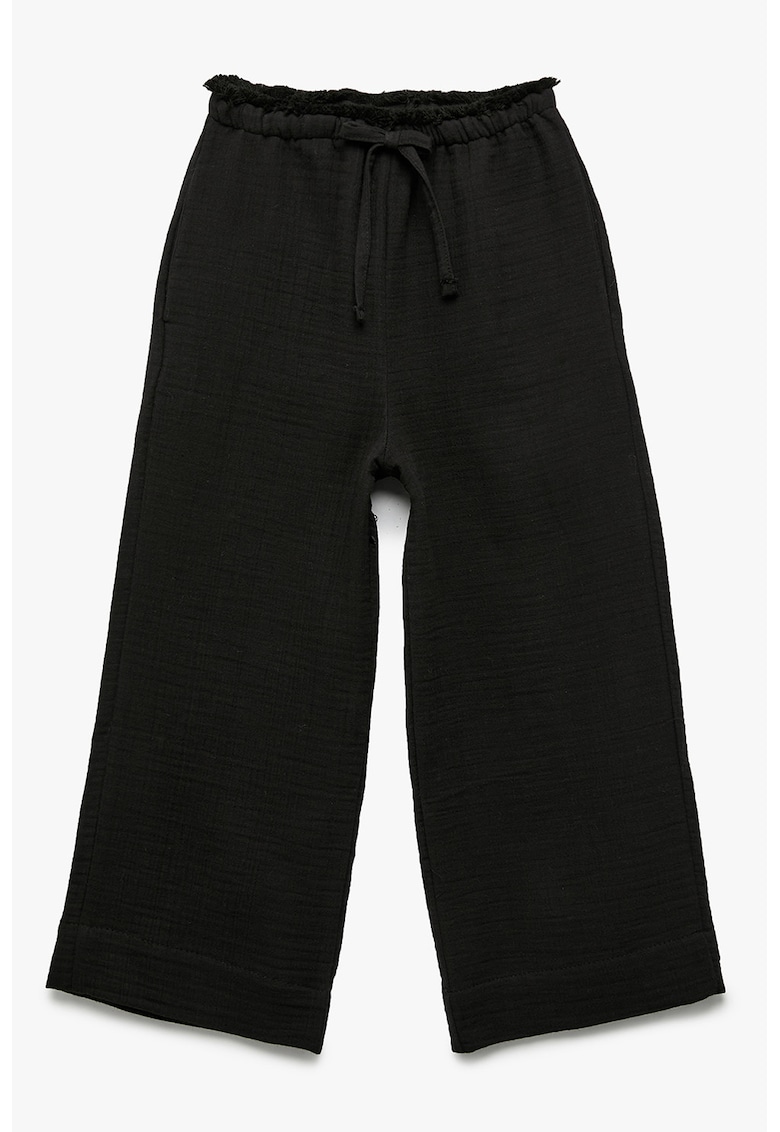 Pantaloni cu croiala ampla si snur de ajustare in talie