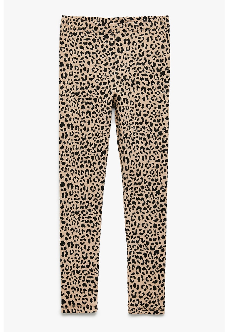 Colanti cu animal print - Negru/Bej