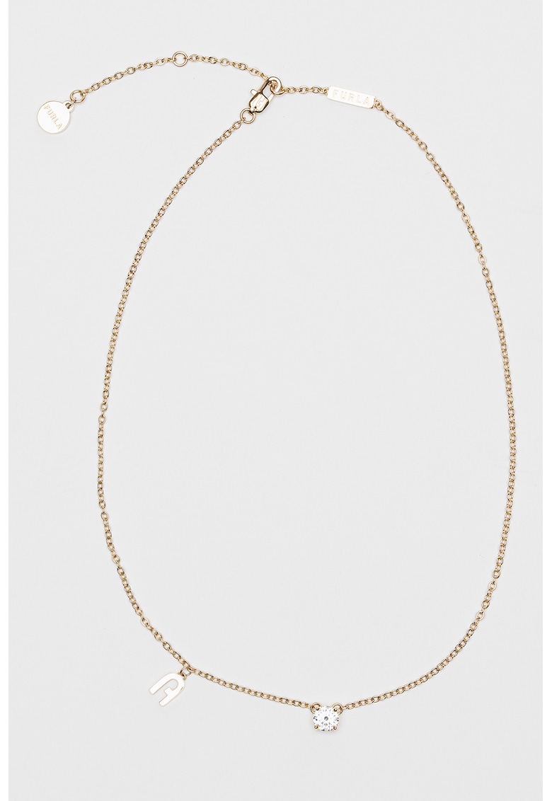 Colier placat cu aur de 14K cu pandantiv logo