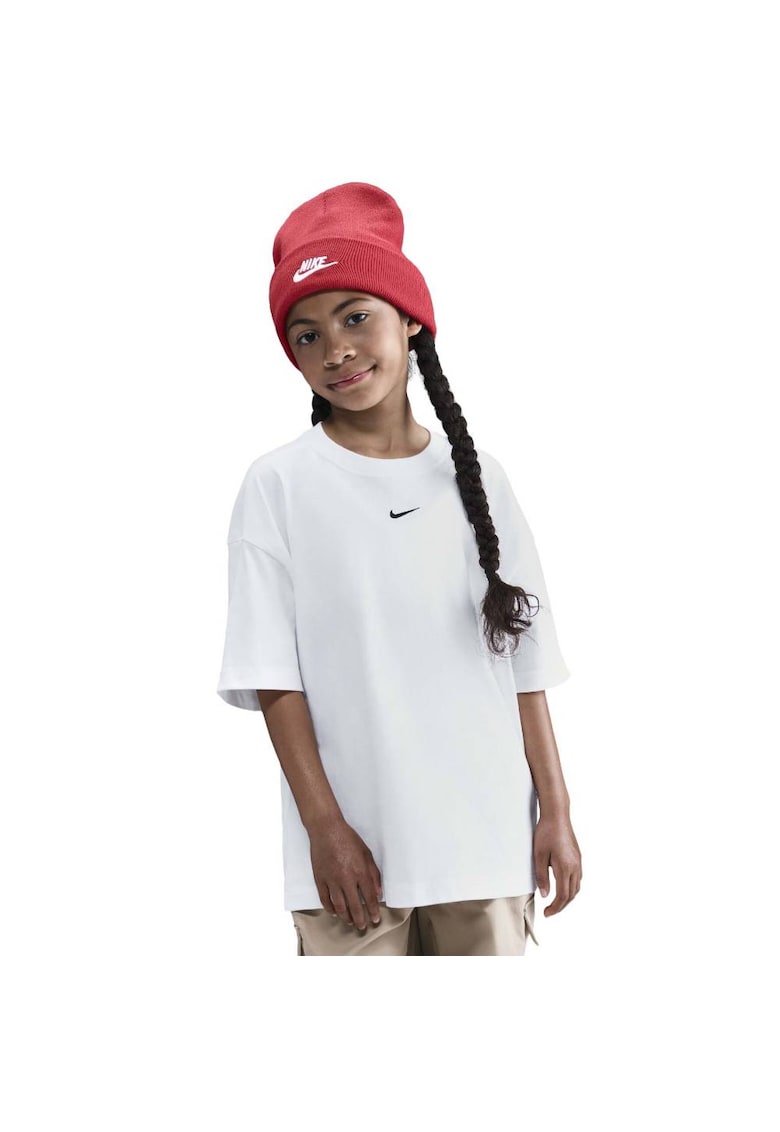 Tricou Sportswear Oversized JR II3576-100 - Fete - Alb