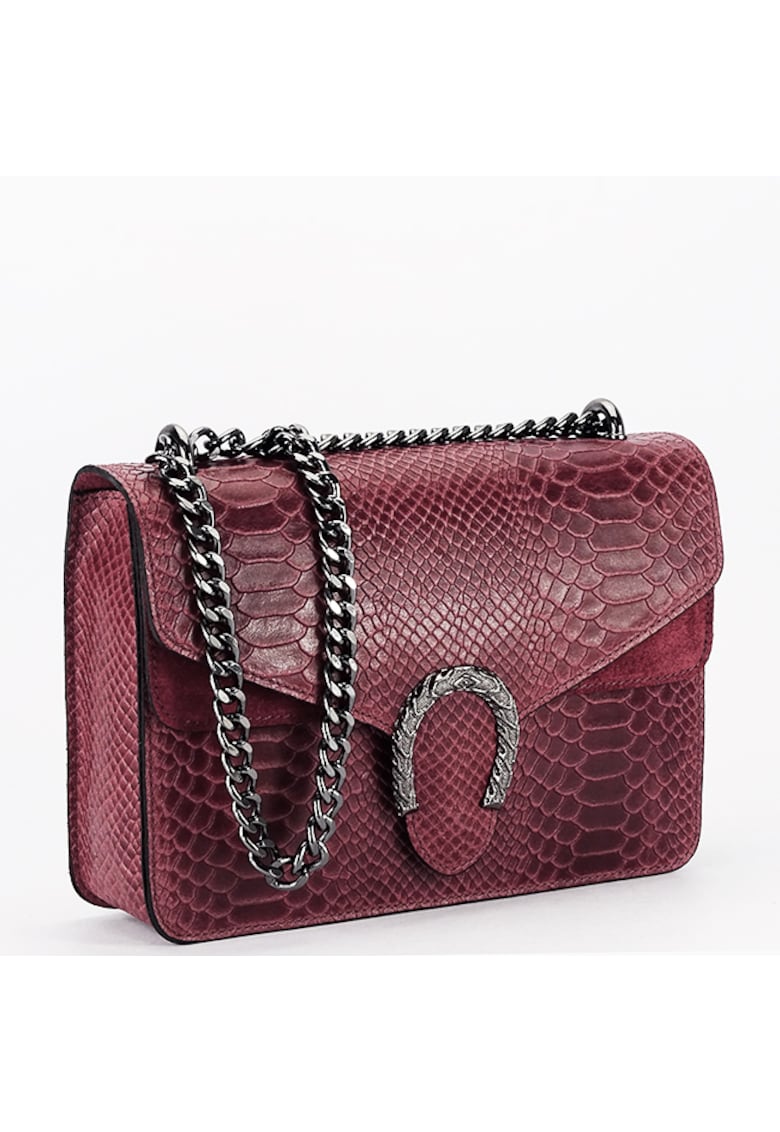 Geanta bordo din piele naturala 1524 123 18099