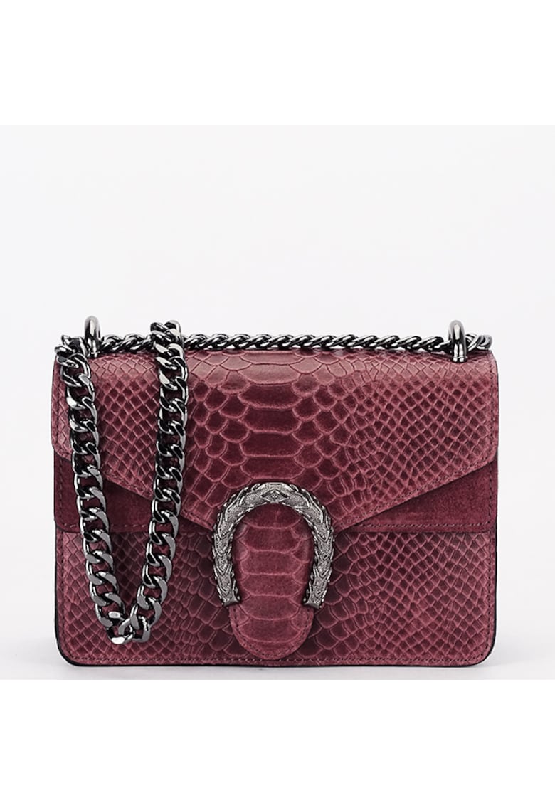 Geanta mica bordo din piele naturala 8936 120 18100