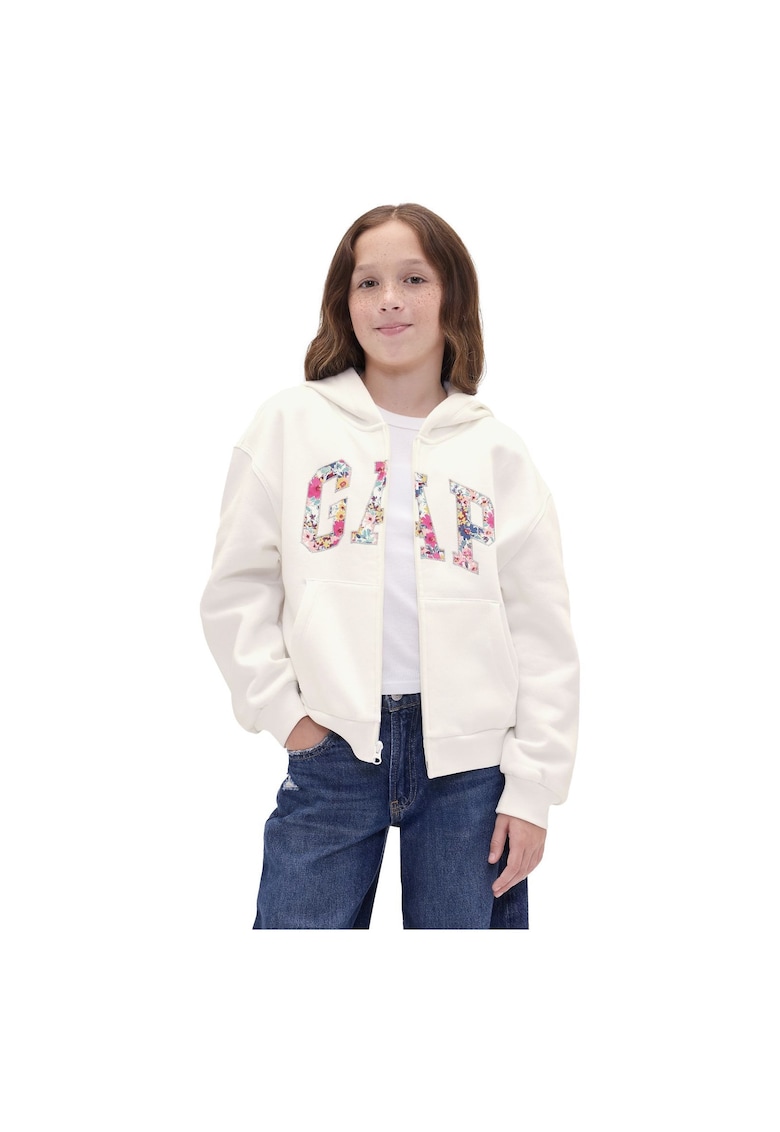 Hanorac Logo Hoodie Zip 82407700 Copii Alb