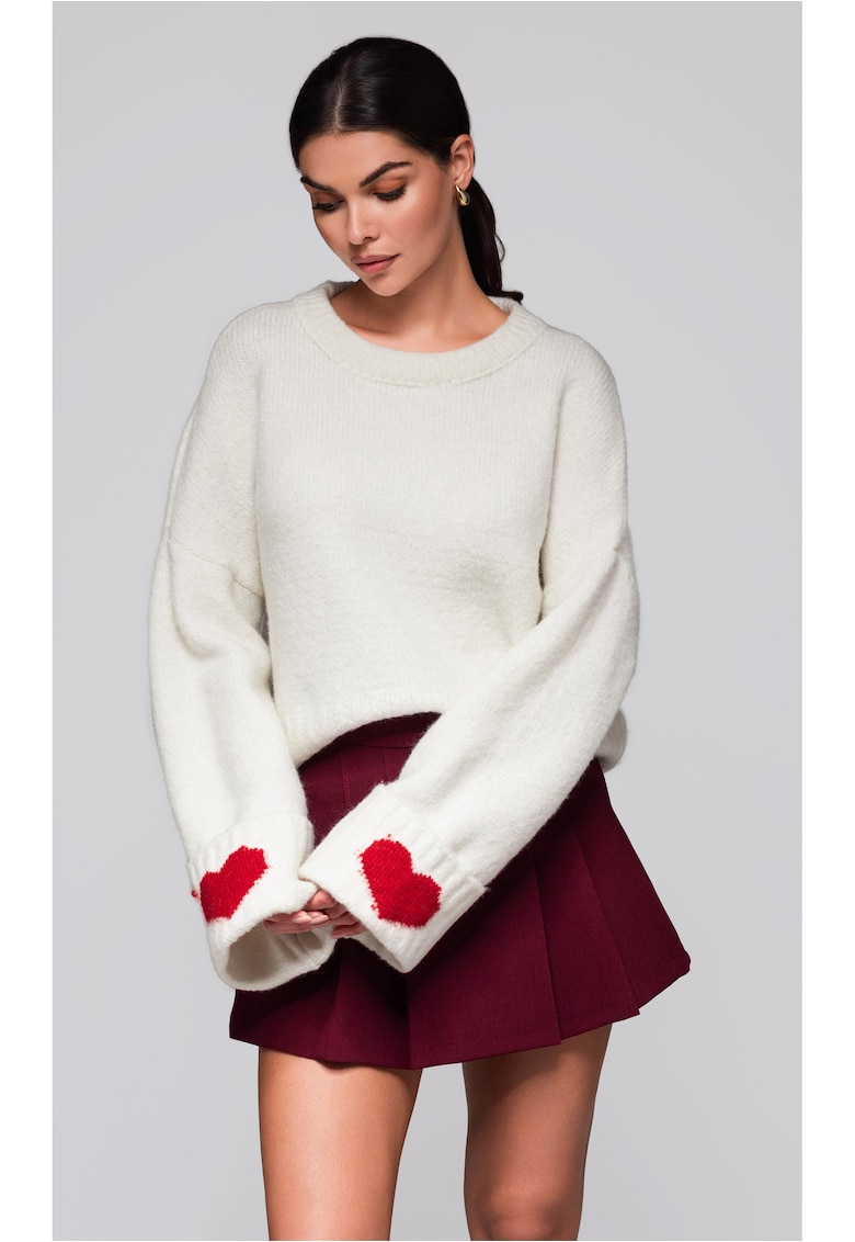 Pulover cu inimioare cusute  LW-SWSW-0100