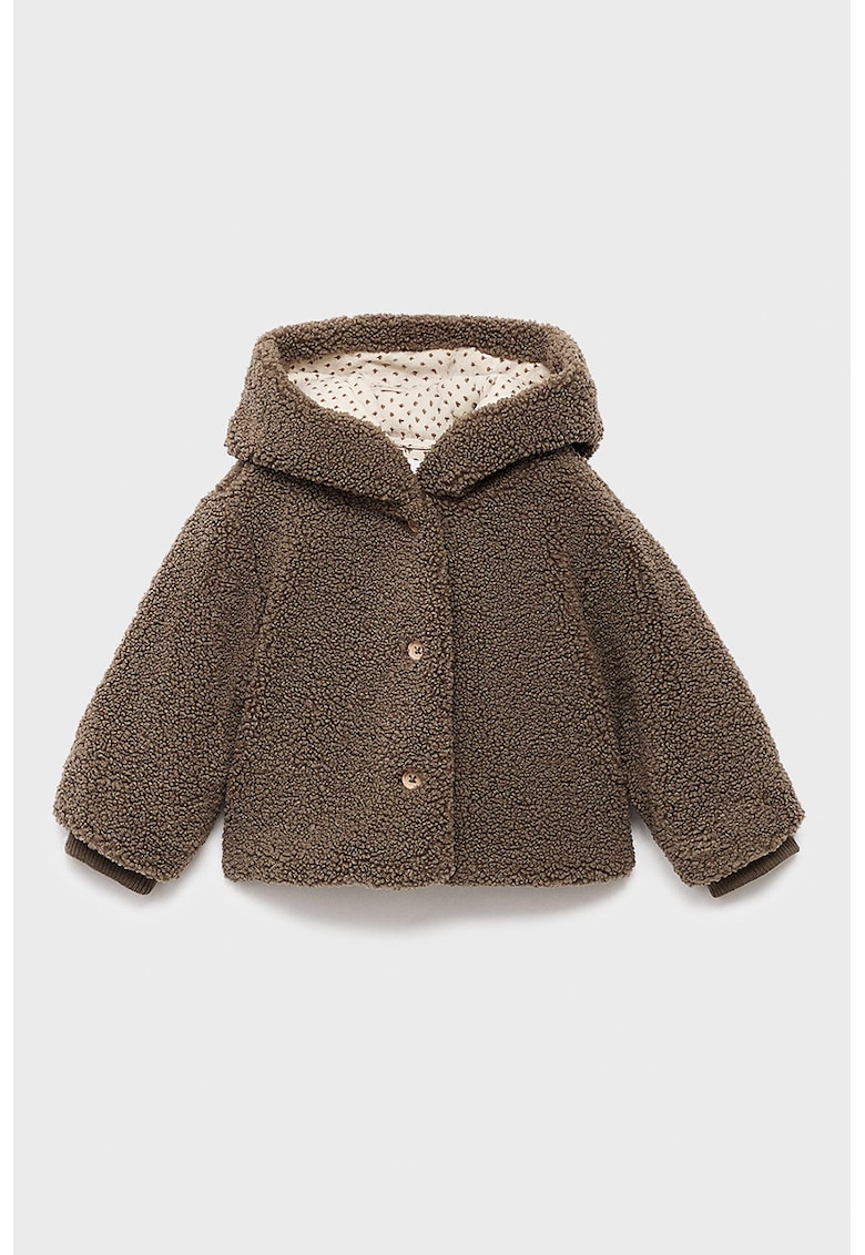 Jacheta pufoasa cu aplicatii urechi