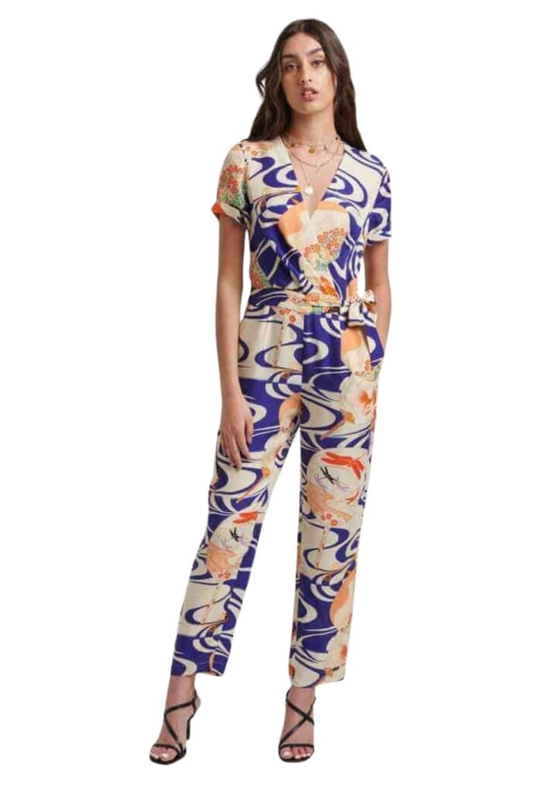 Salopeta cu maneca scurta si cu model abstract