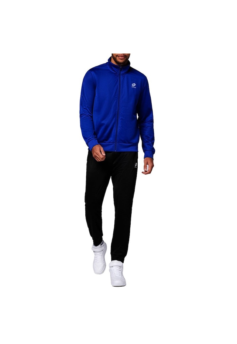 Costum de trening hanorac cu fermoar si pantaloni - negru - bumbac/poliester