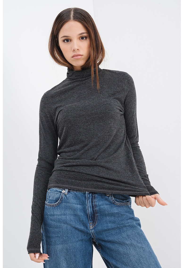 Bluza din amestec de lana cu guler inalt Suma