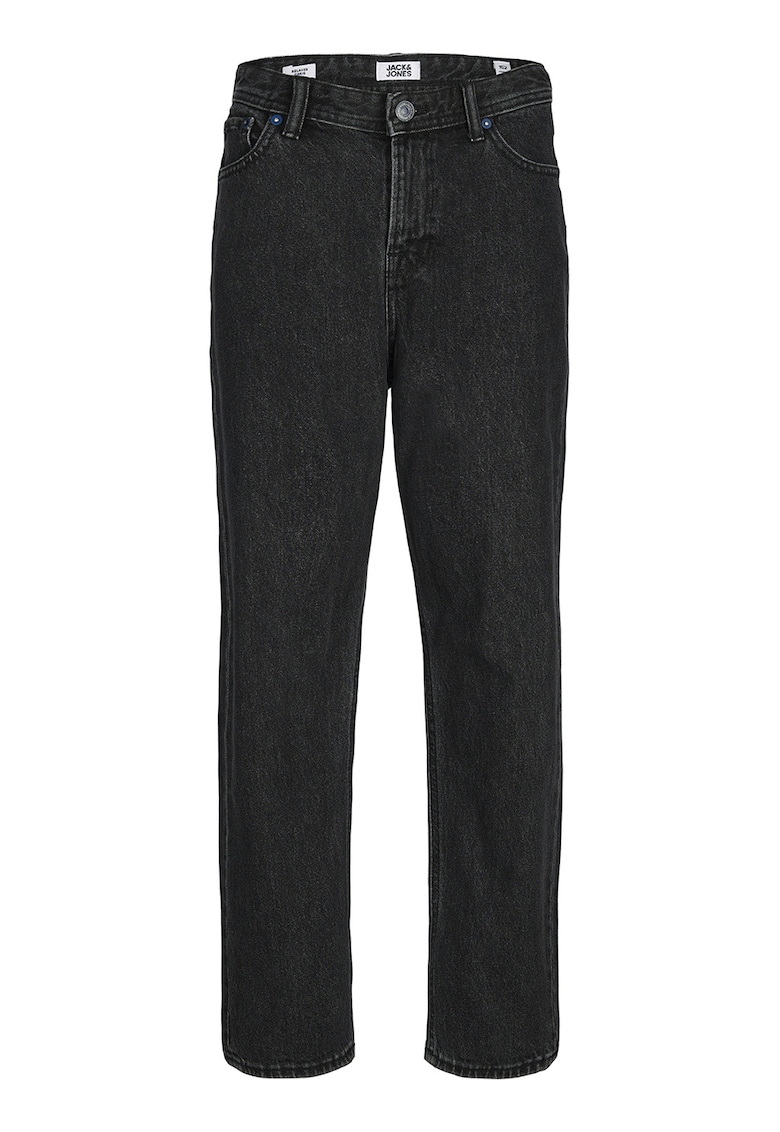 Blugi cu croiala dreapta si model cu 5 buzunare