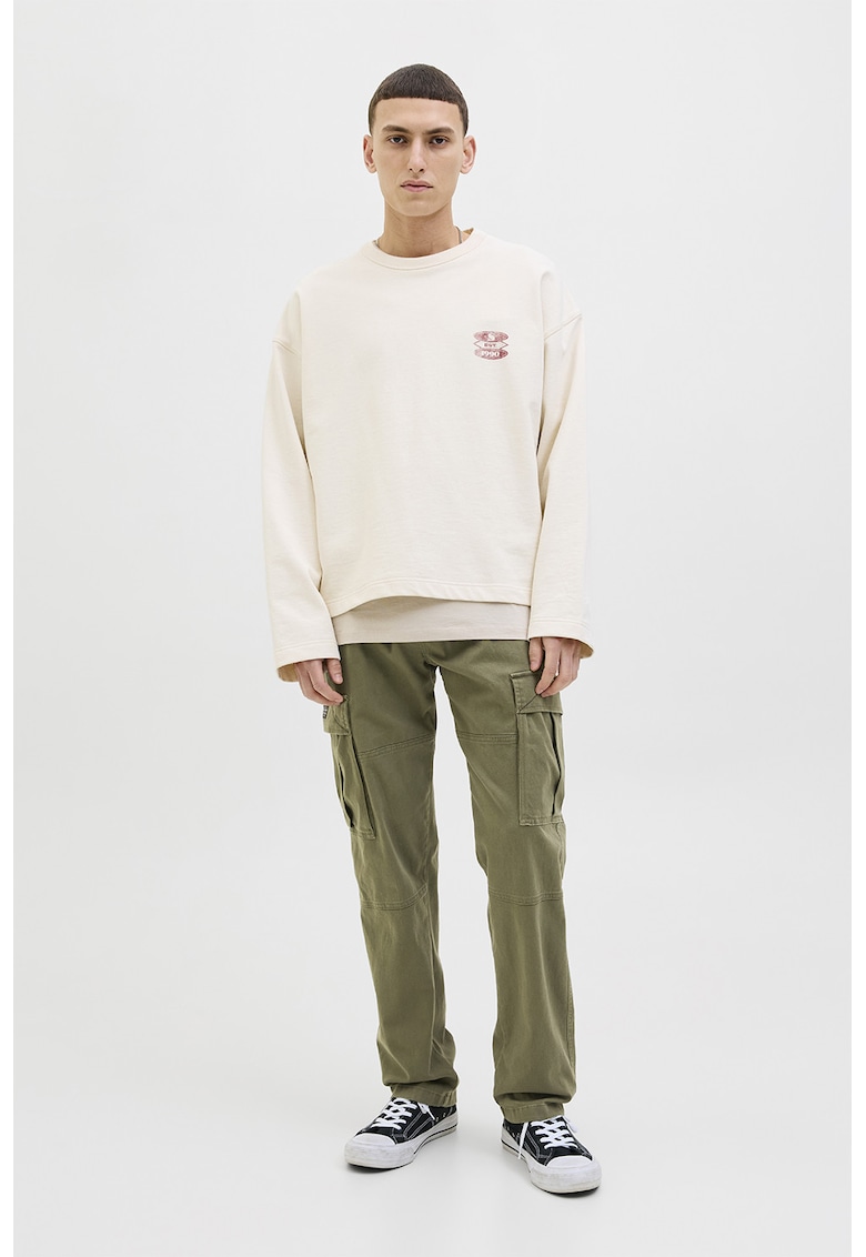 Pantaloni cargo din amestec de bumbac