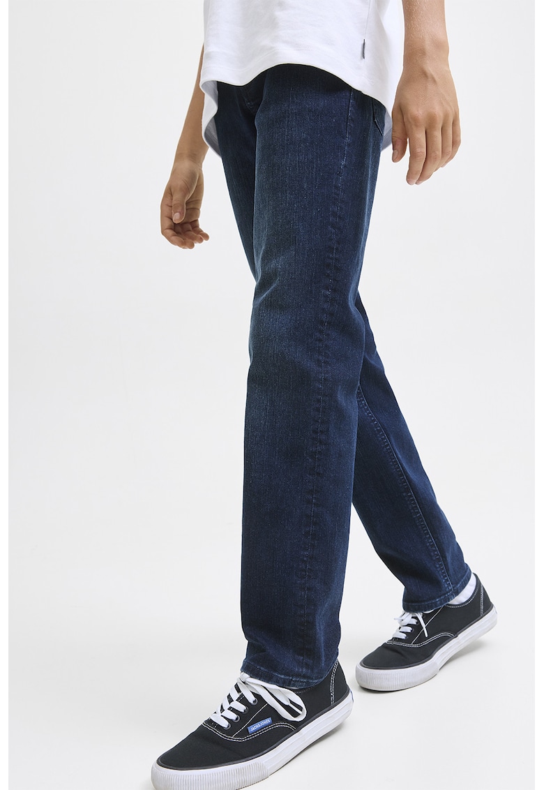 Blugi cu croiala dreapta si model uni