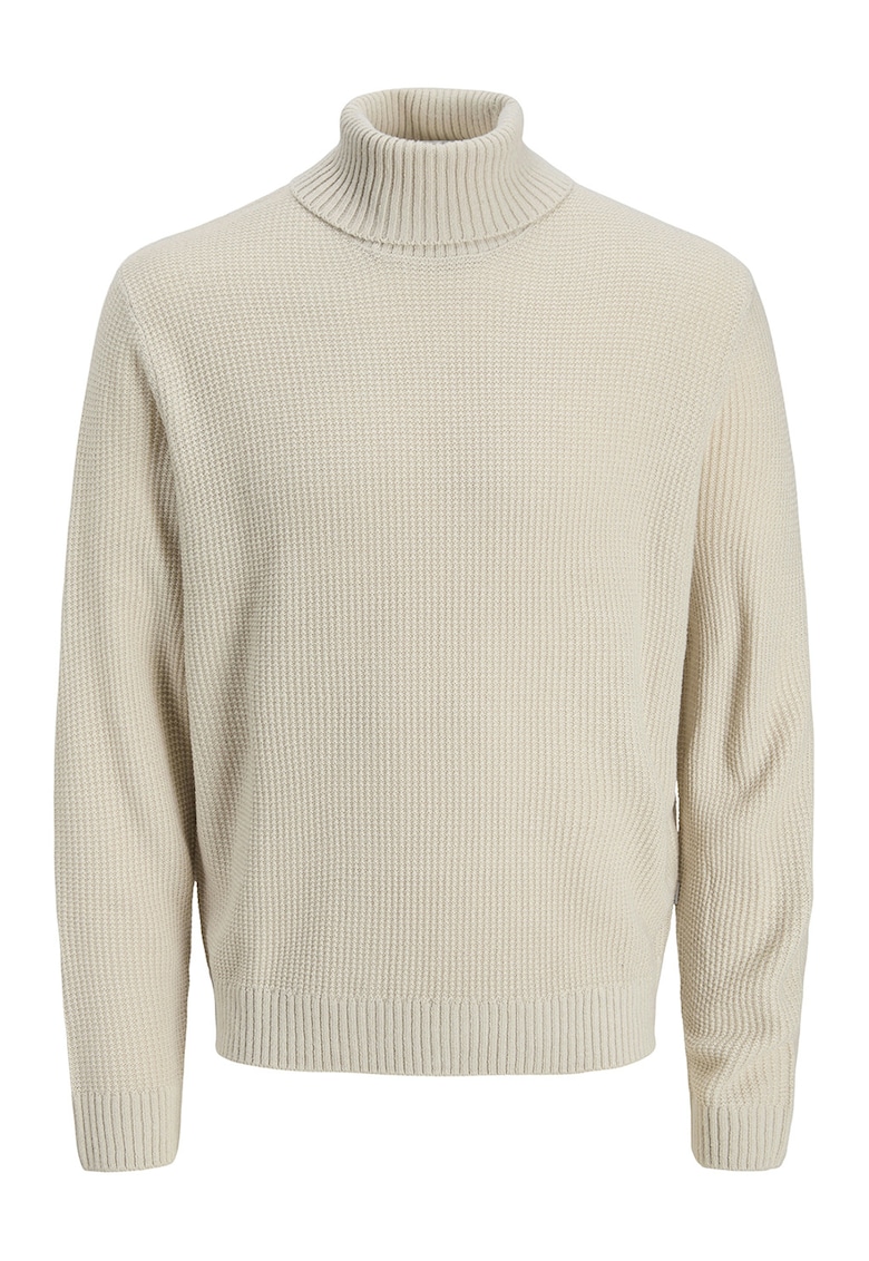 Pulover cu guler inalt si model uni