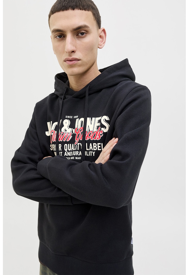 Hanorac din amestec de bumbac organic cu logo