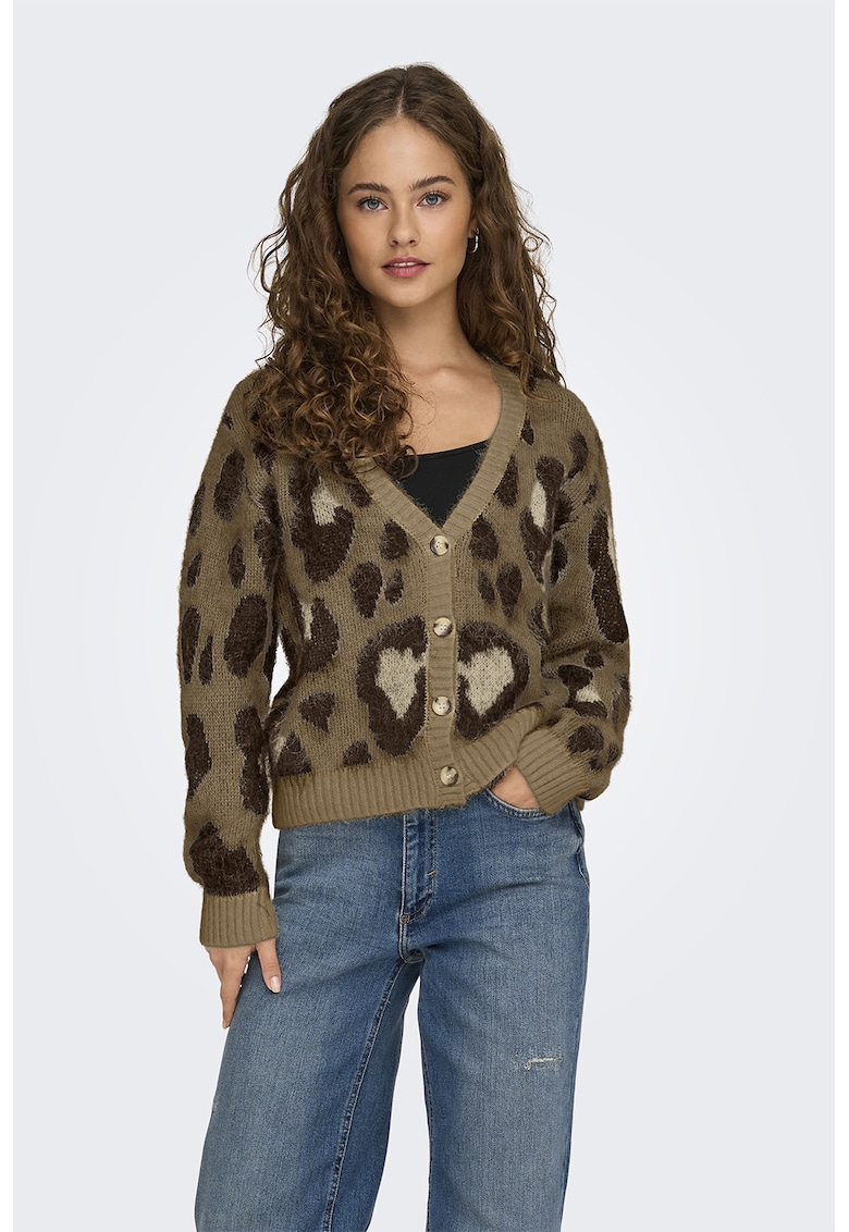 Cardigan cu animal print