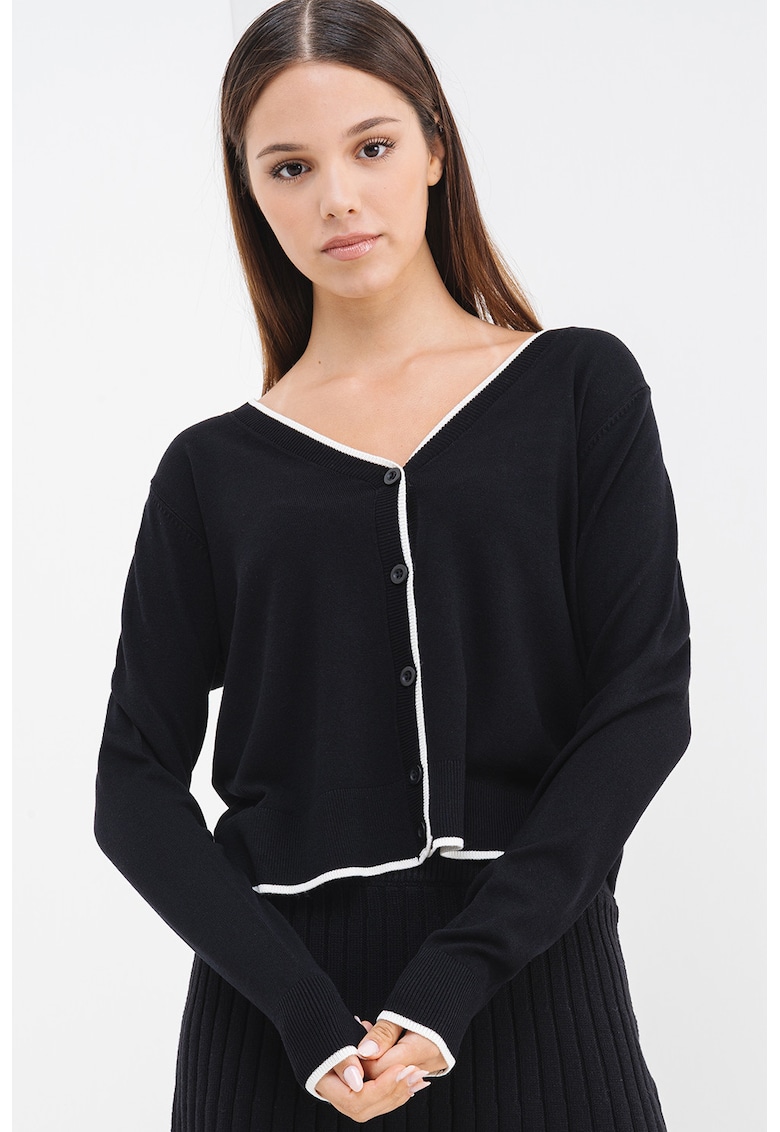 Cardigan cu detalii contrastante Basica