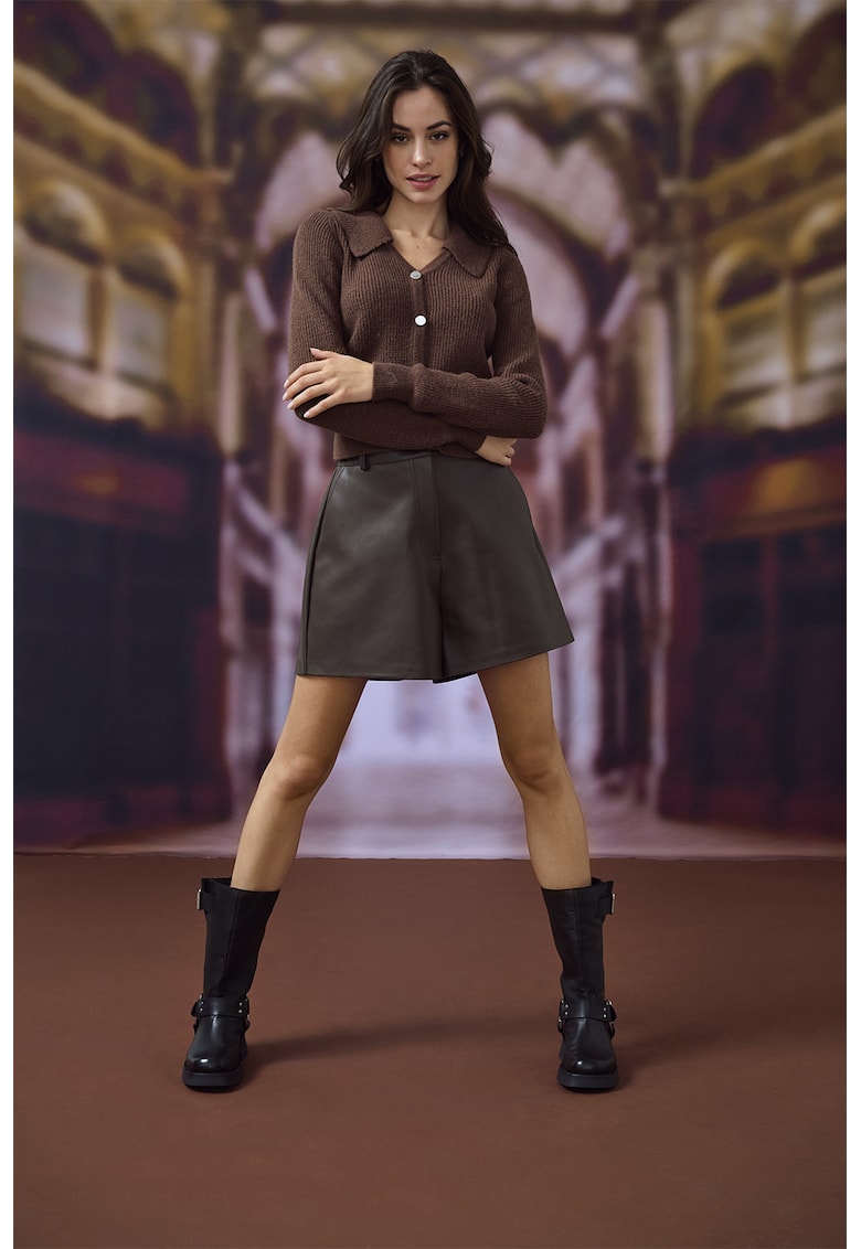 Pantaloni scurti de piele ecologica Cora