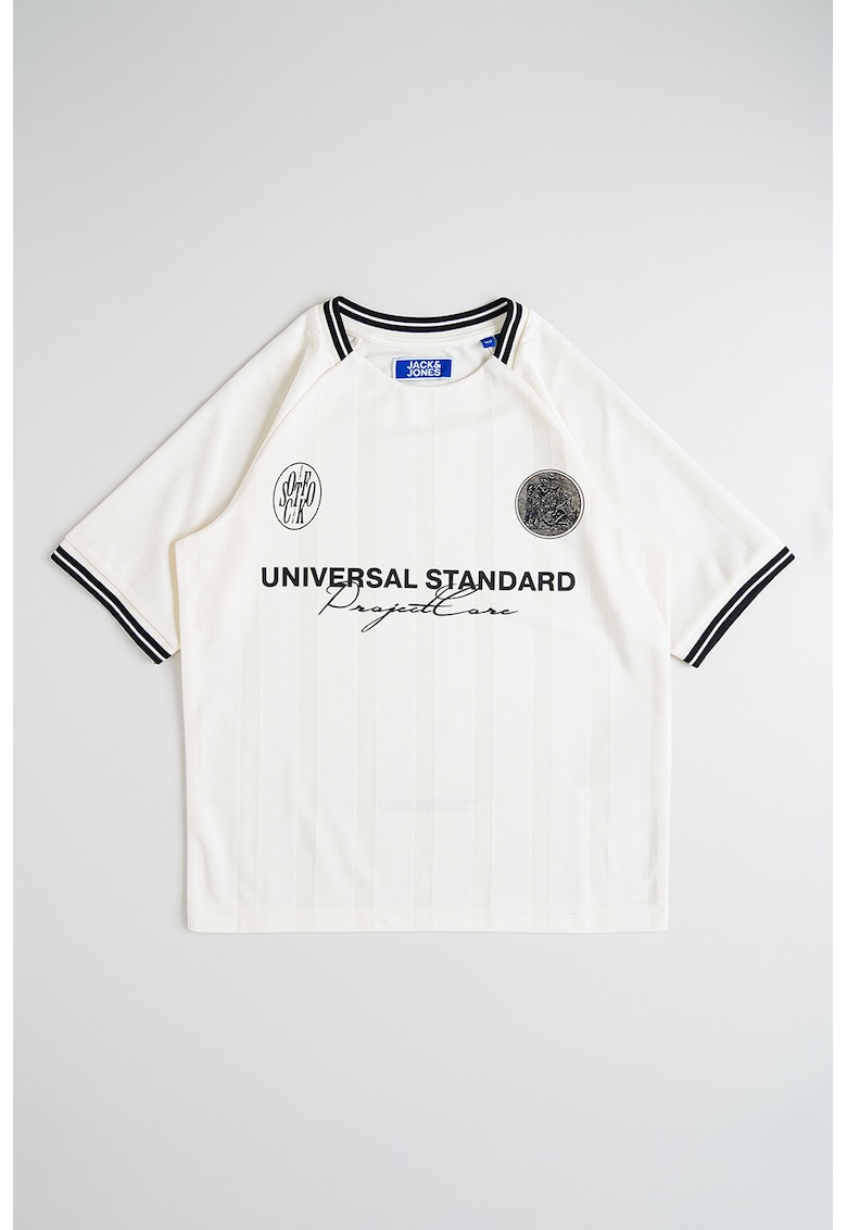 Tricou regular fit cu model text