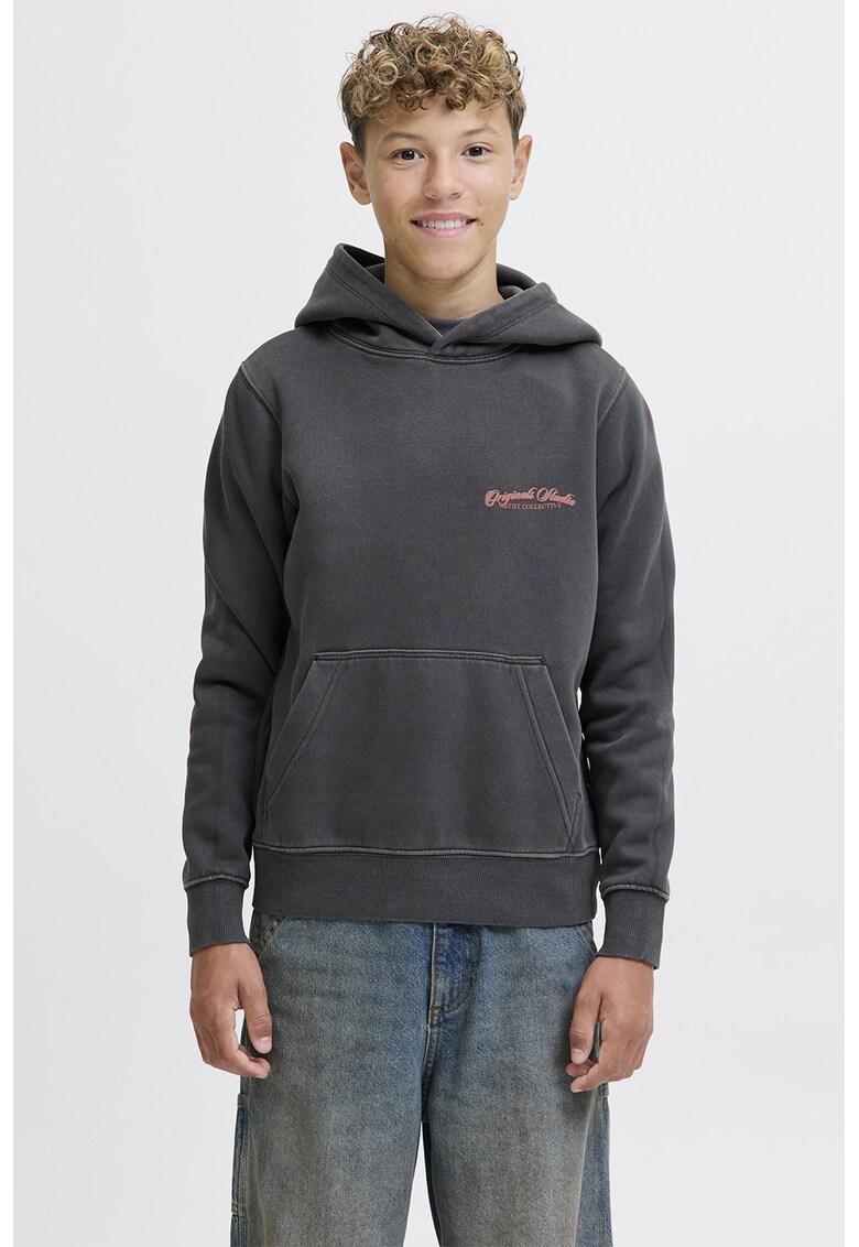 Hanorac din amestec de bumbac - Gri antracit