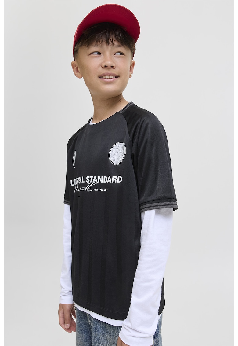 Tricou regular fit cu model text