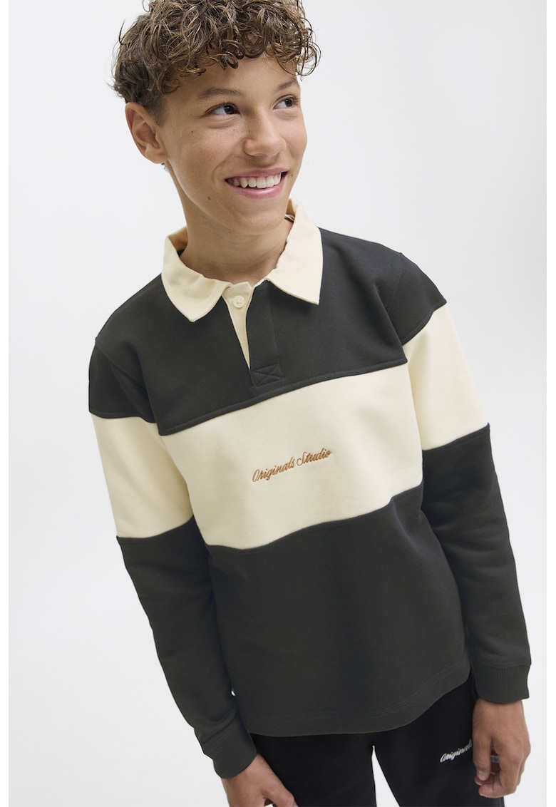 Bluza de trening cu guler polo