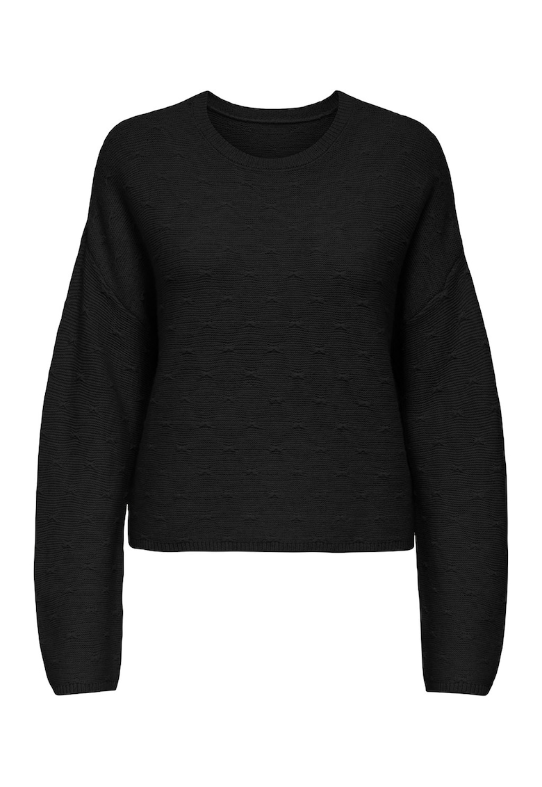 Pulover tricotat fin cu terminatie cu striatii