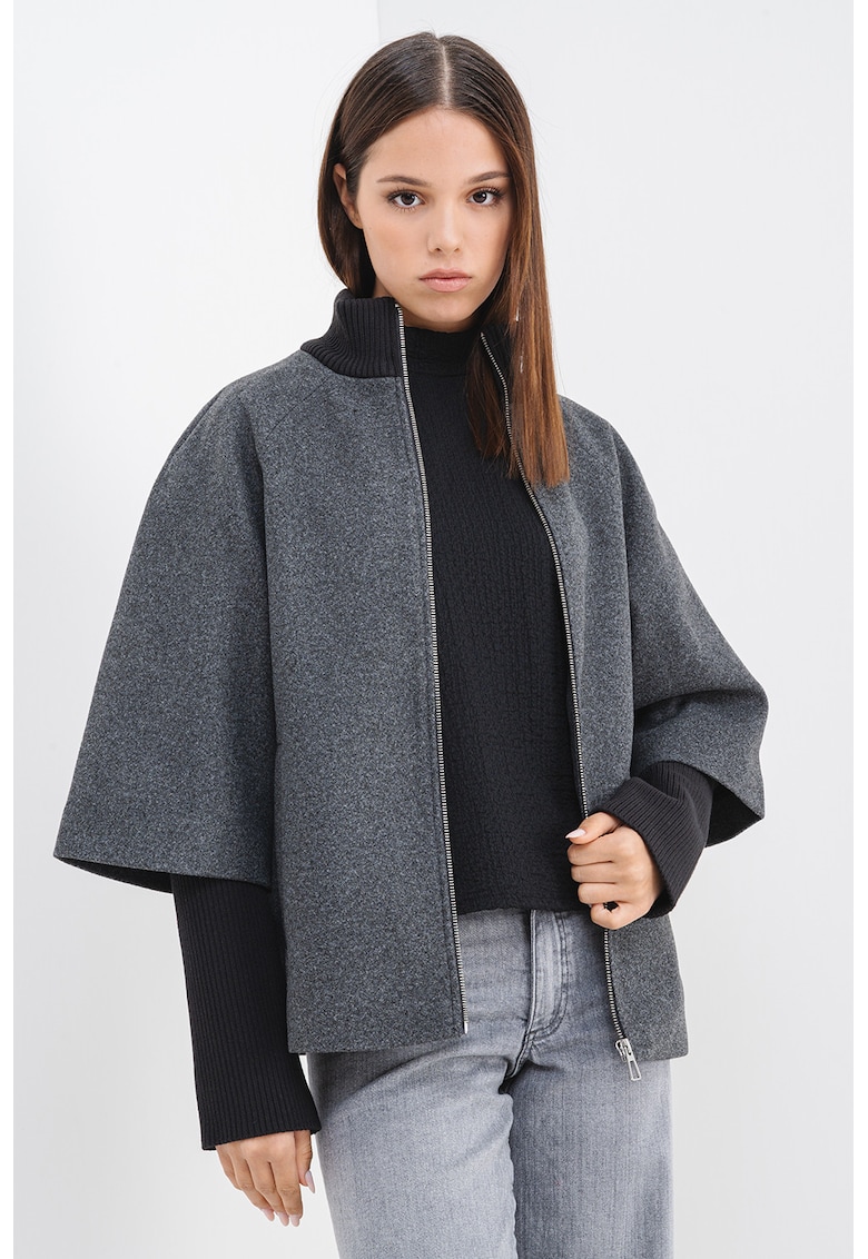 JdY Jacheta cu maneci raglan Memory - Gri inchis melange