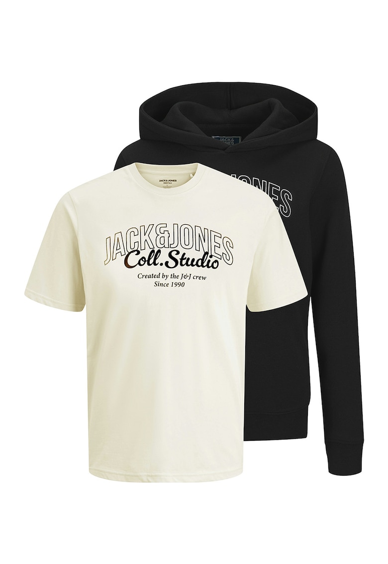 Set de hanorac si tricou cu logo - 2 perechi