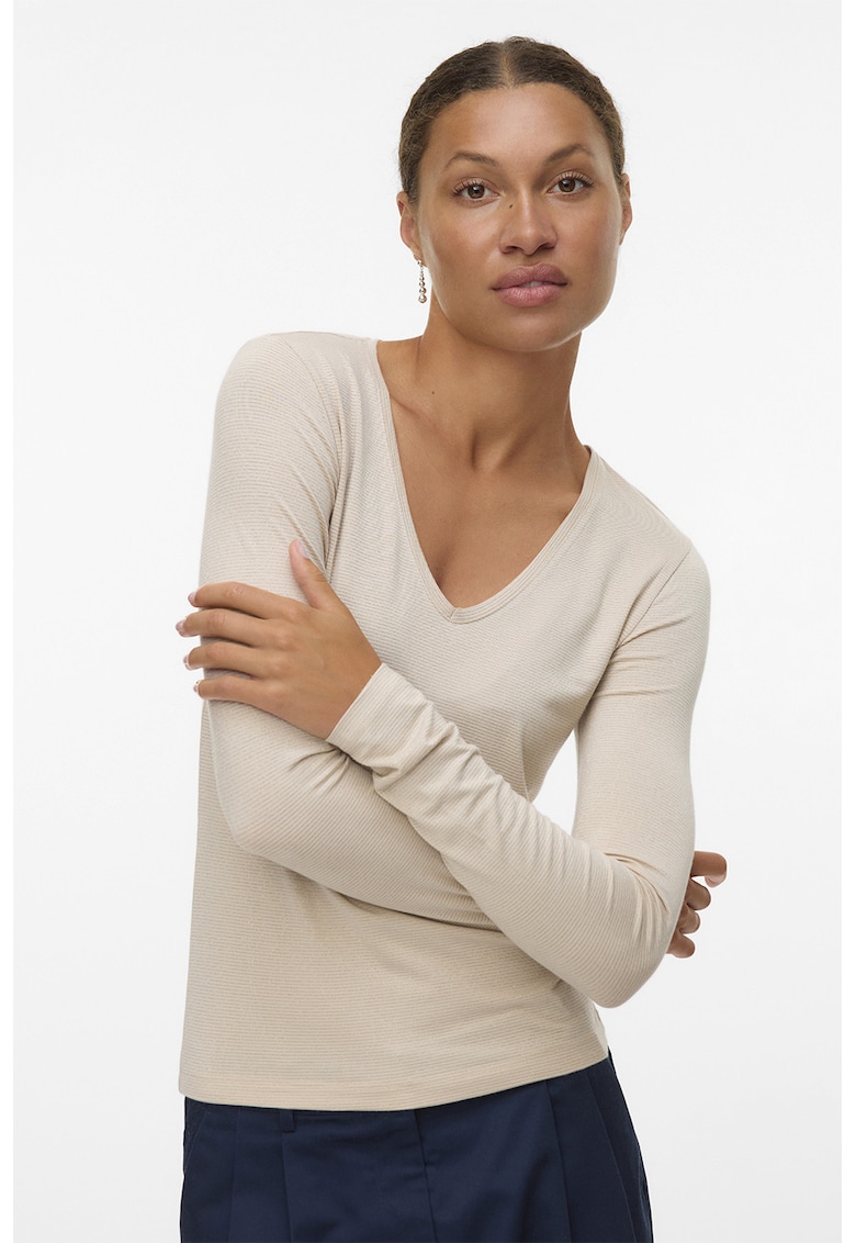 Bluza slim fit cu insertii stralucitoare