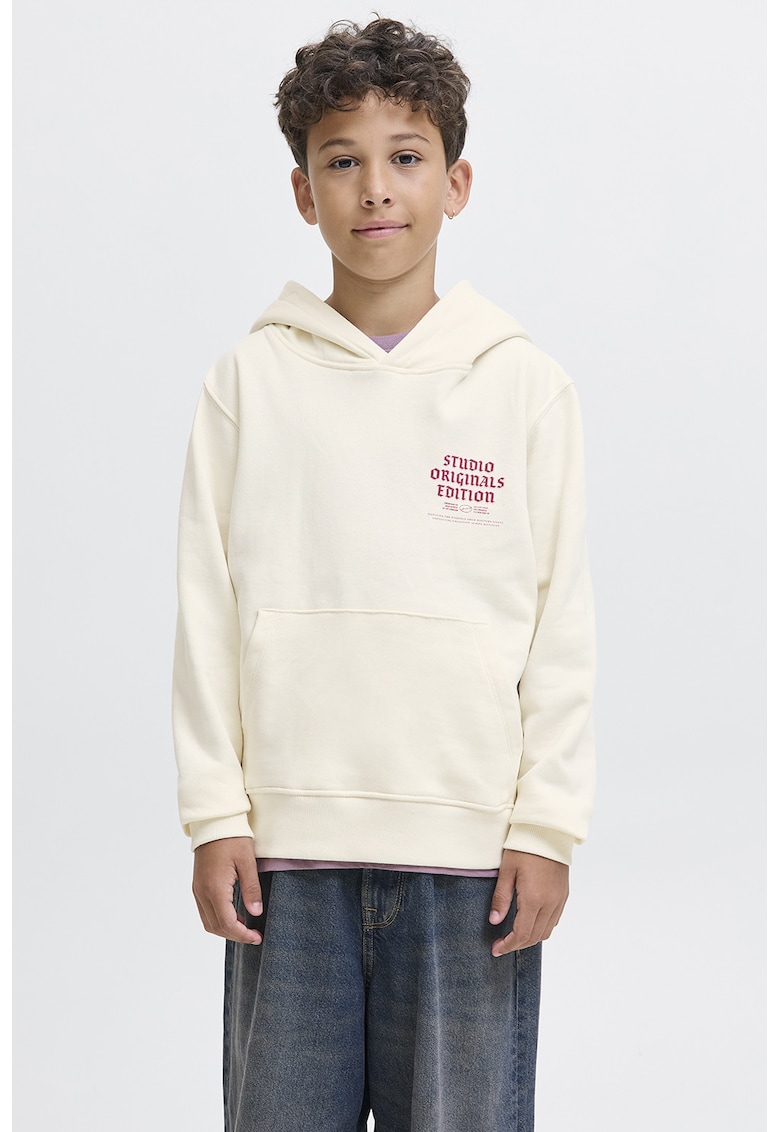 Hanorac regular fit cu model text Hanorac regular fit cu model text