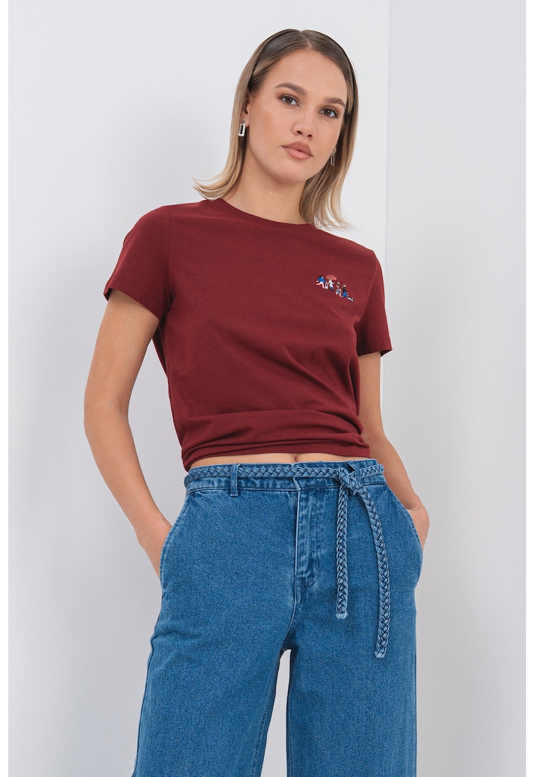 Blugi drepti cu cordon in talie