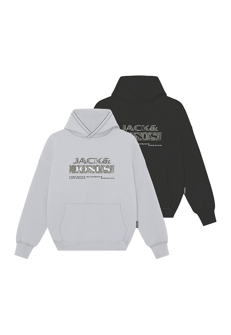 Set de hanorace cu imprimeu logo - 2 piese