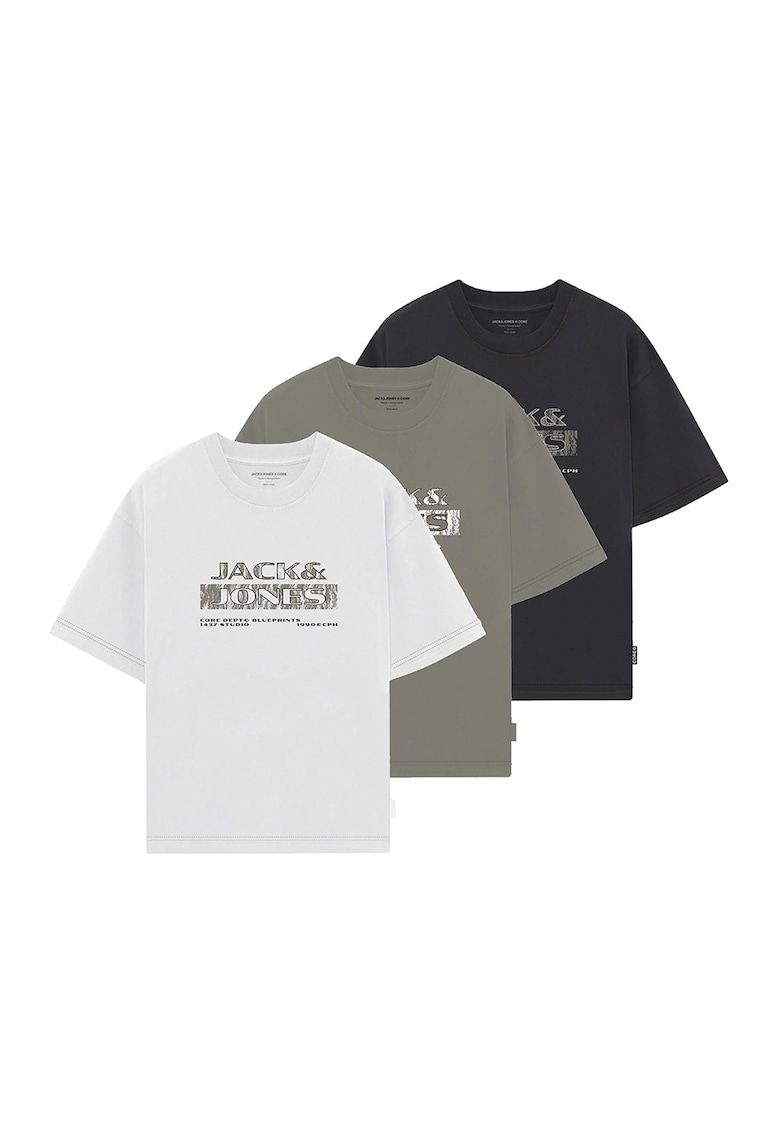 Set de tricouri regular fit cu imprimeu text - 3 piese Set de tricouri regular fit cu imprimeu text - 3 piese