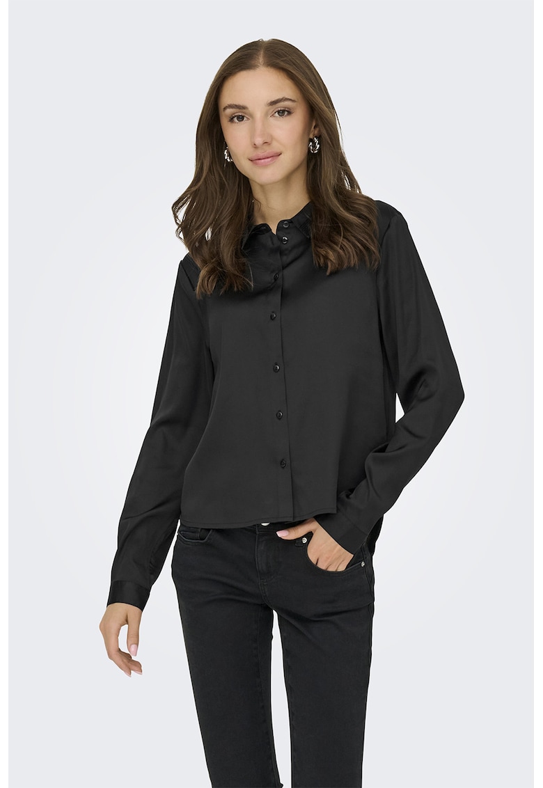 Camasa din satin cu guler cu paiete