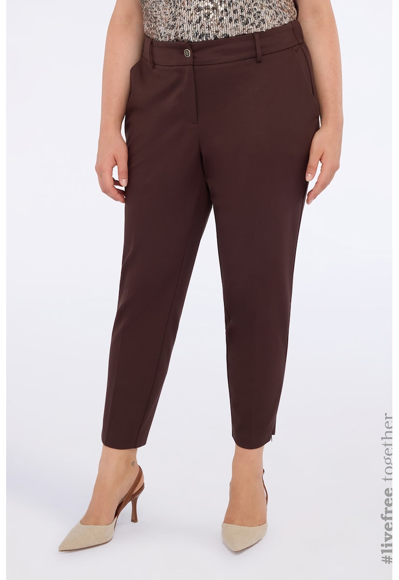 Pantaloni chino conici crop