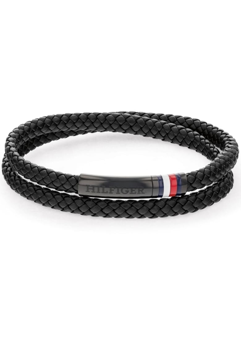 Tommy Hilfiger Bratara dubla piele 2790552 - Negru
