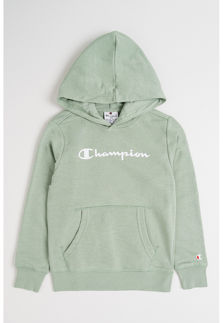 Hanorac cu buzunar kangaroo si imprimeu logo