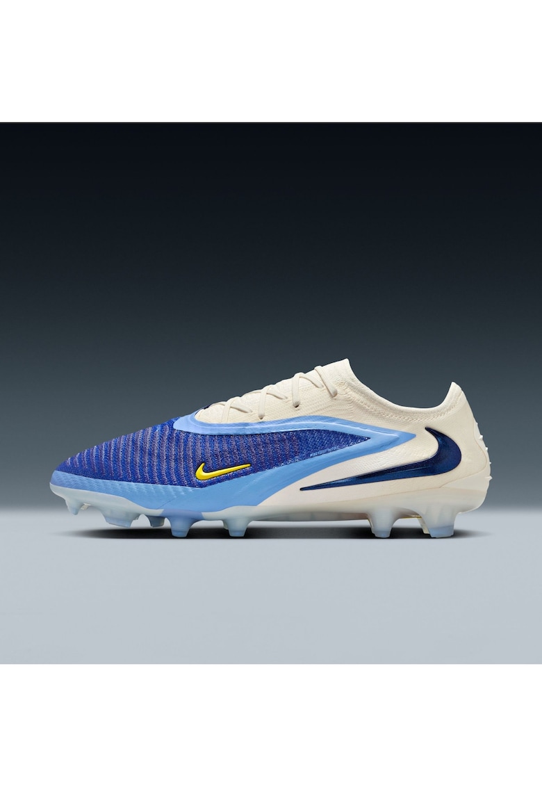 Ghete de fotbal Phantom 6 Low Elite FG - albastru - Alb