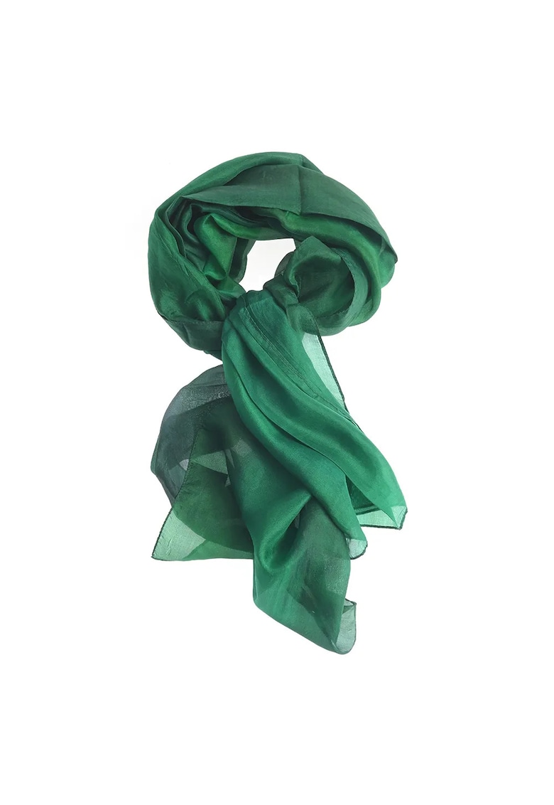 Esarfa din matase in nuante de verde Esarfa din matase in nuante de verde