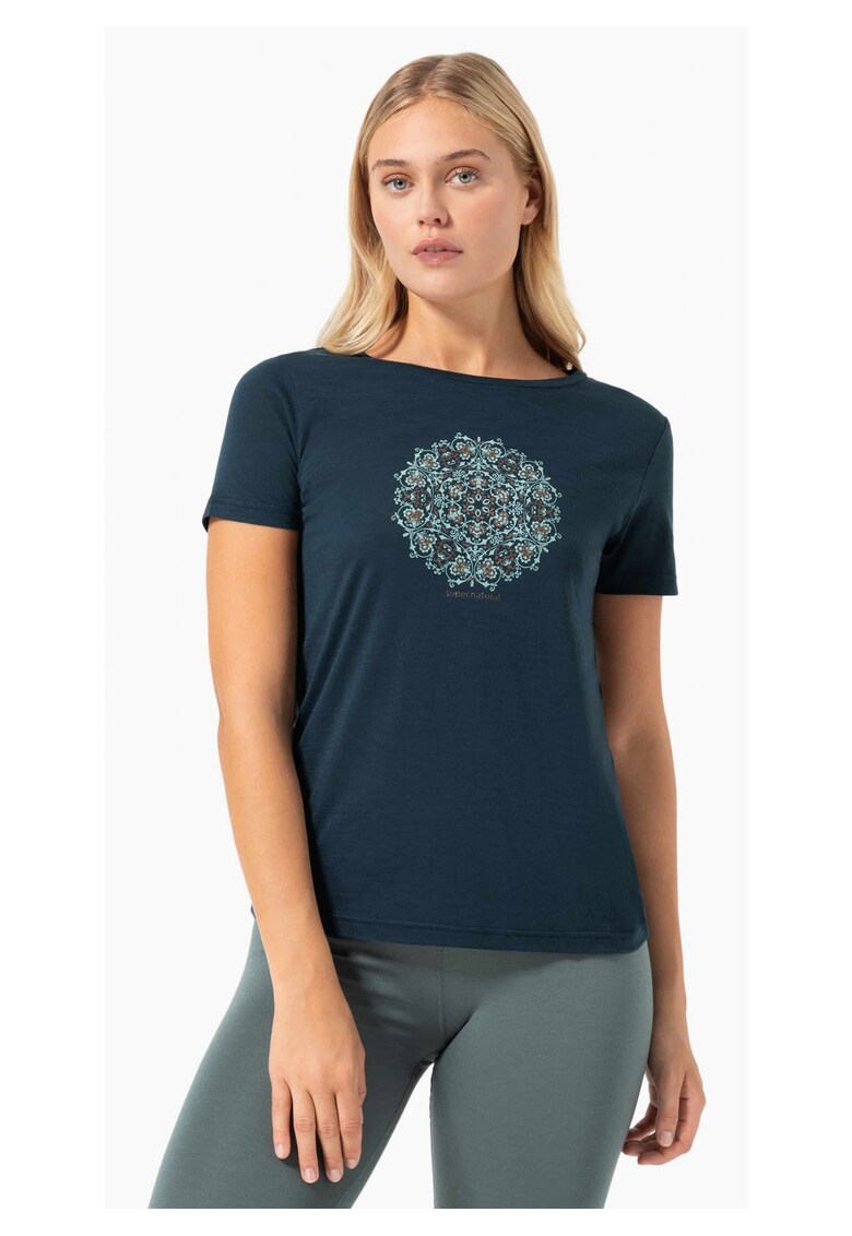 Tricou din amestesc de lana Ornament