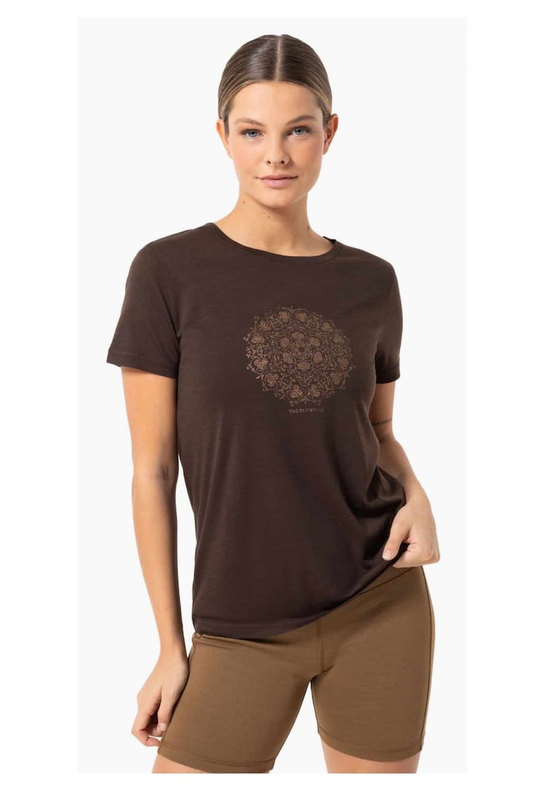 Tricou din amestesc de lana Ornament