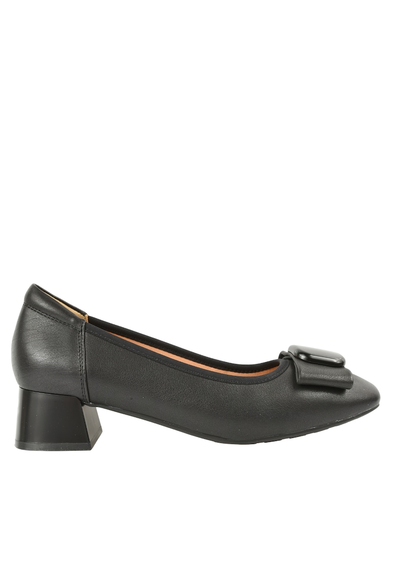 Pantofi casual - dama - M470020A negru - piele naturala - cu toc