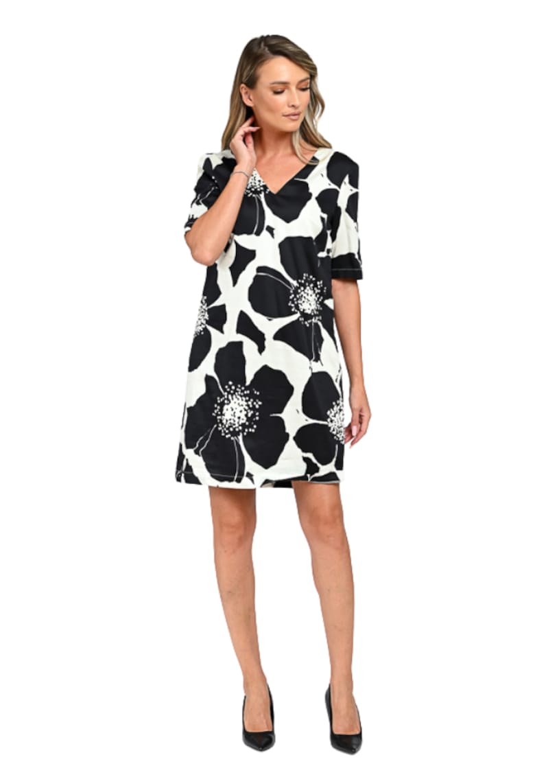 Rochie dreapta cu flori Classia