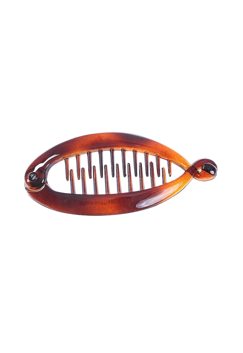 Cleste lung tip banana maro pentru prinderea parului