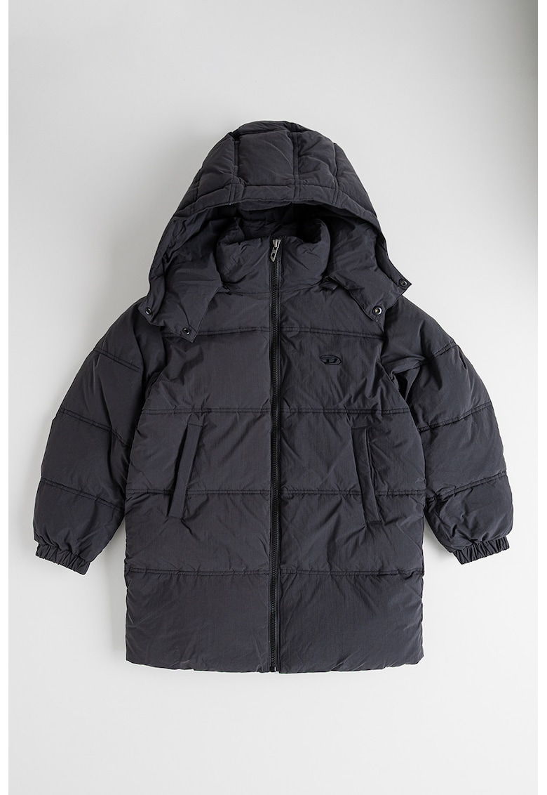 Geaca matlasata cu gluga Wravee - Gri inchis