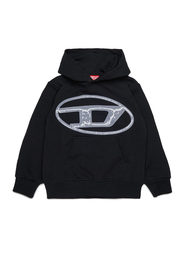 Hanorac din bumbac cu logo si buzunar kangaroo